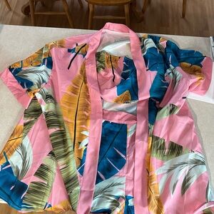 SHEIN Pink and Green Curve 3pc outfit